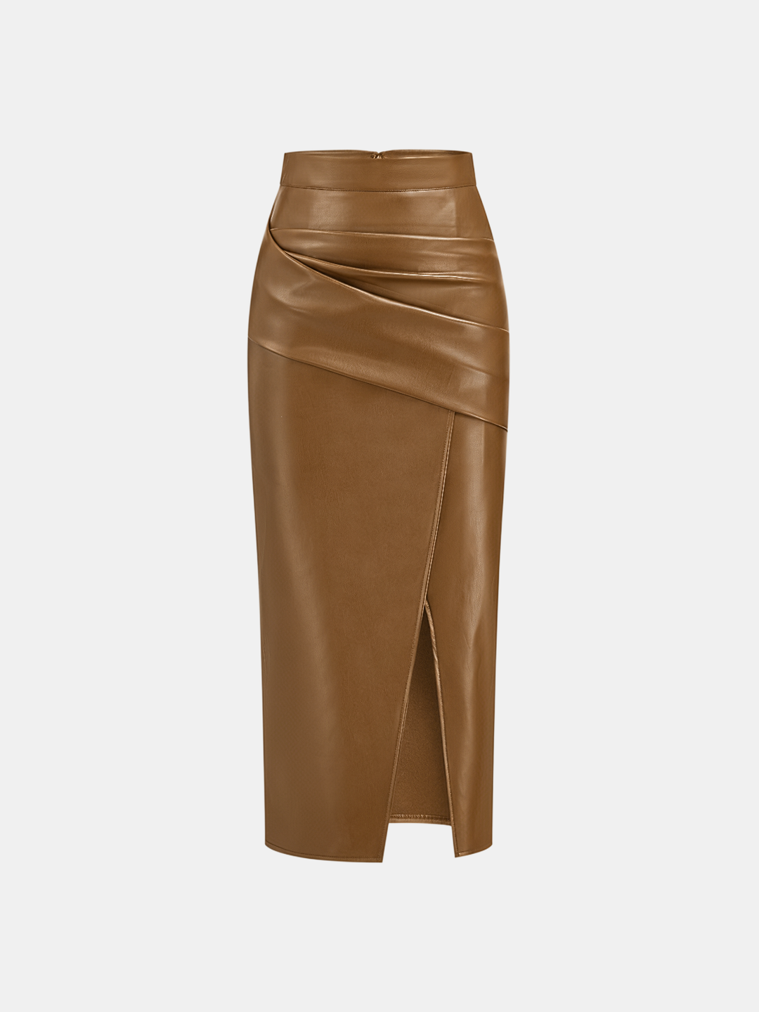 Marise | Faux Leather Midi Skirt
