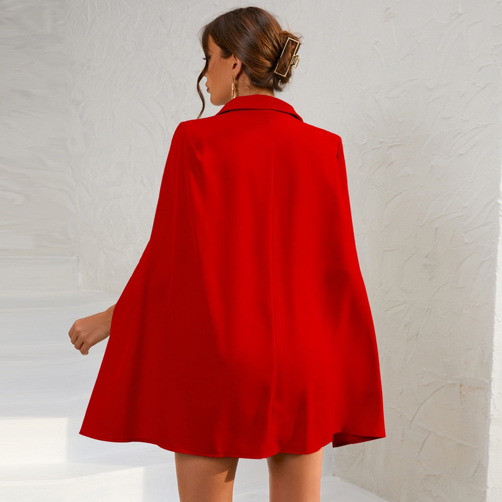 Thalia | Cape Blazer Mini Dress