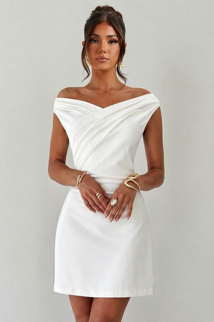 Madeline | Off-Shoulder Mini Dress