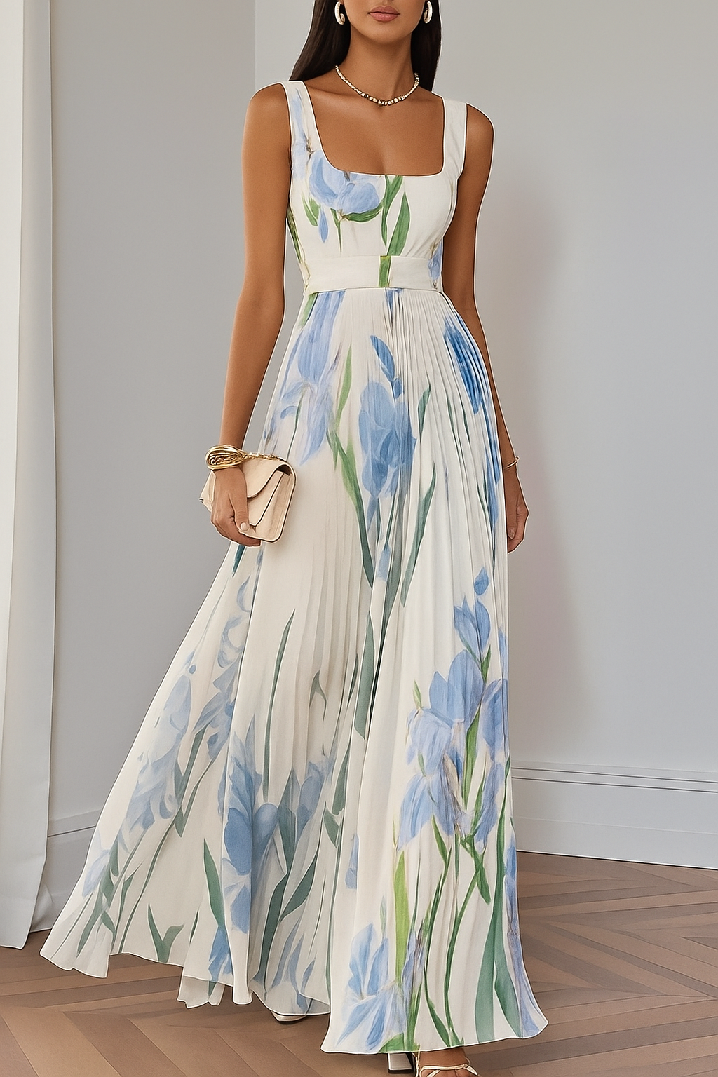 Hannah | Floral Pleated Dress