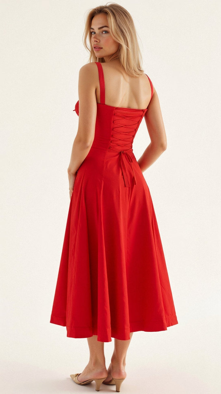 Elvoria | Corset Midi Dress