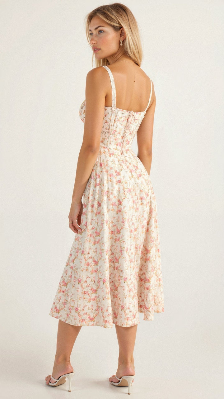Elvoria | Corset Midi Dress
