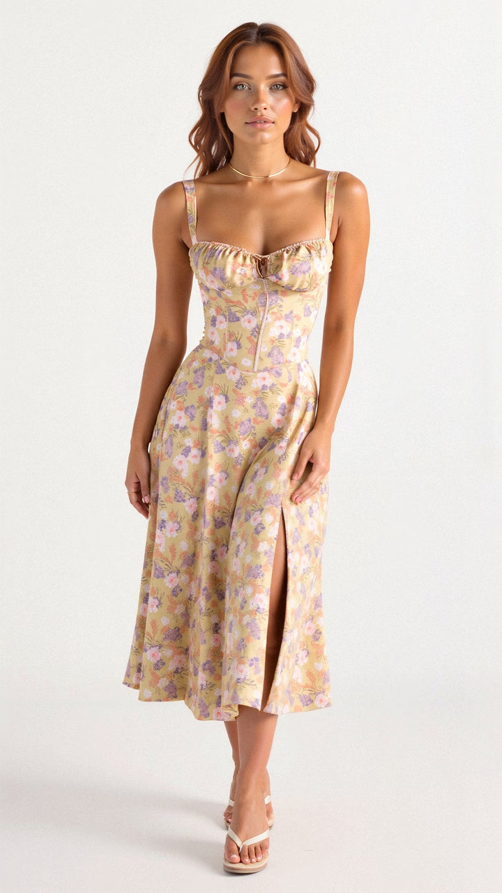 Elvoria | Corset Midi Dress