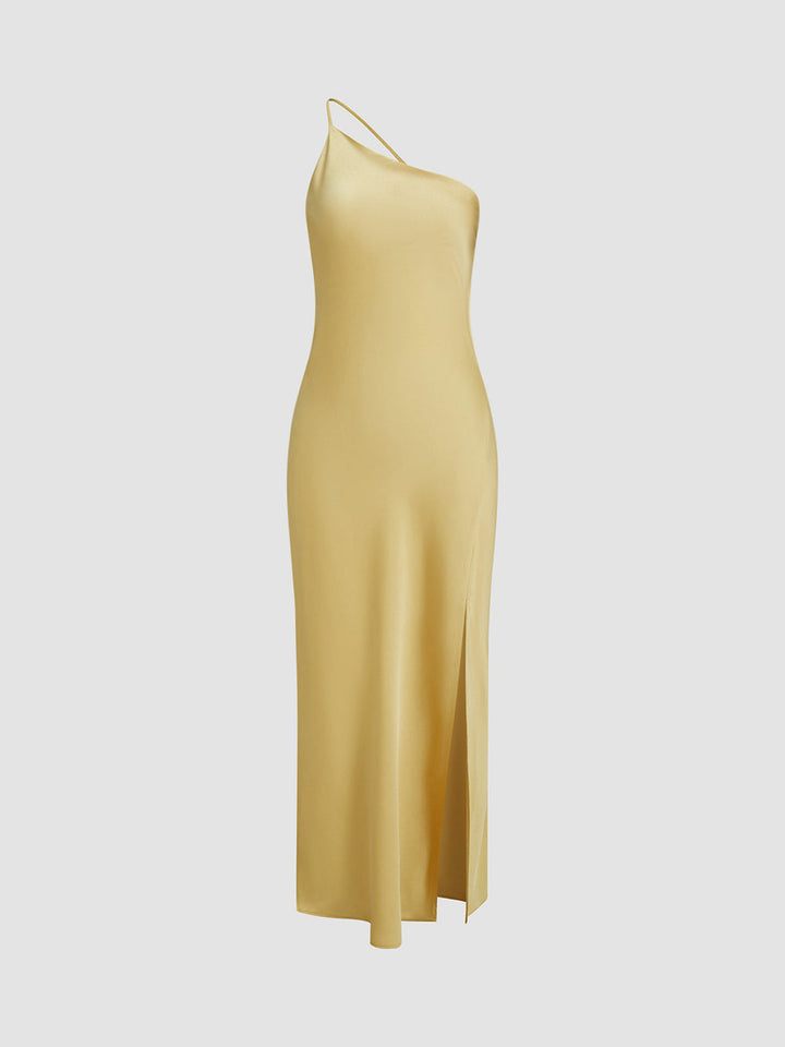 Evaria | Open Back Satin Dress