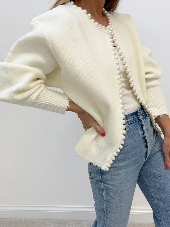 Aurélie - Cardigan perle