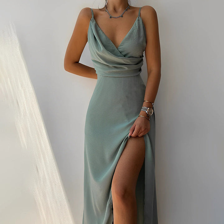 Saryna | Draped Satin Maxi Dress