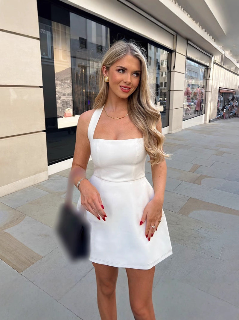 Liana | Open Back Halter Mini Dress