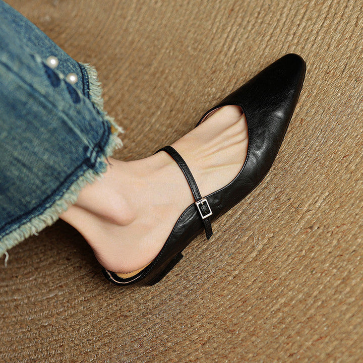 Brooklyn | Leather Mary Jane Mules