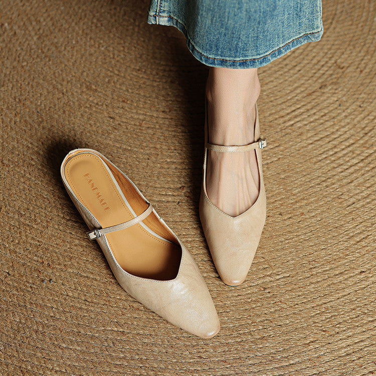 Brooklyn | Leather Mary Jane Mules