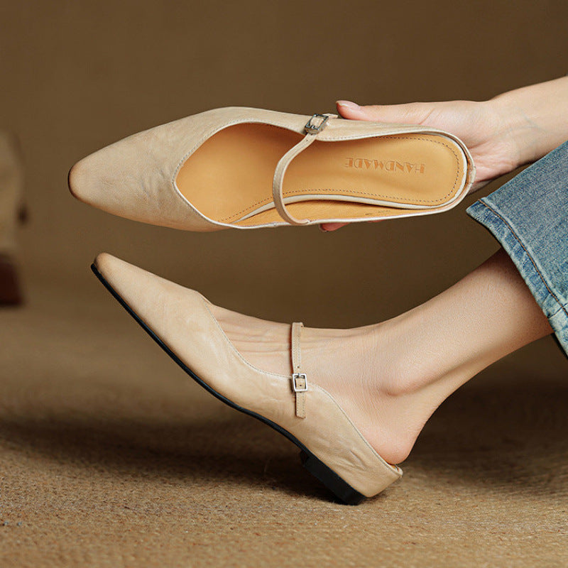 Brooklyn | Leather Mary Jane Mules