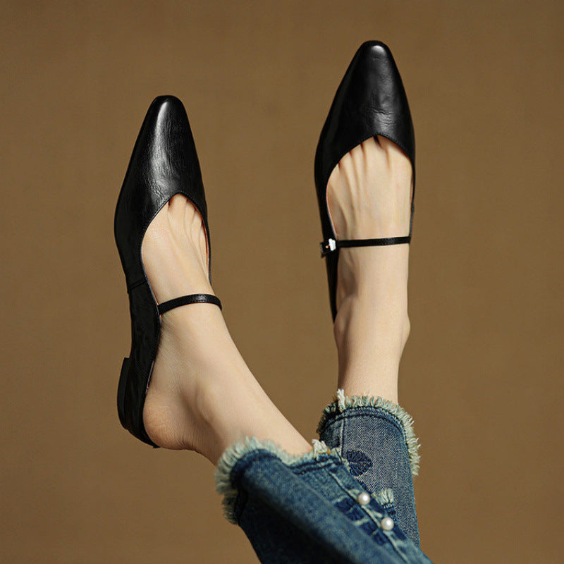 Brooklyn | Leather Mary Jane Mules