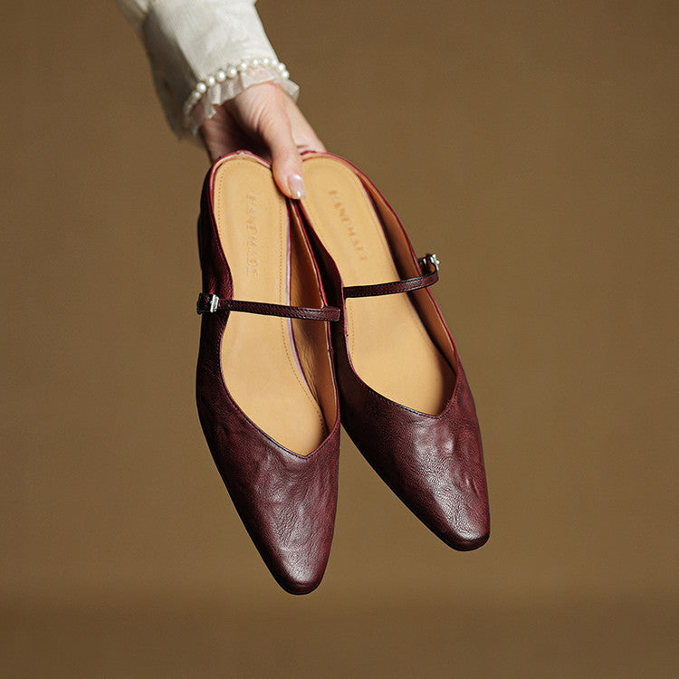 Brooklyn | Leather Mary Jane Mules