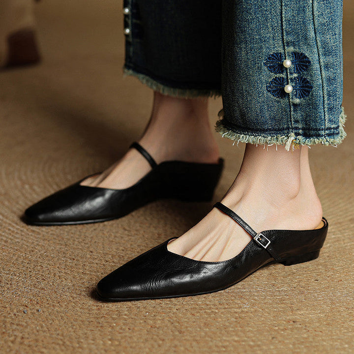 Brooklyn | Leather Mary Jane Mules