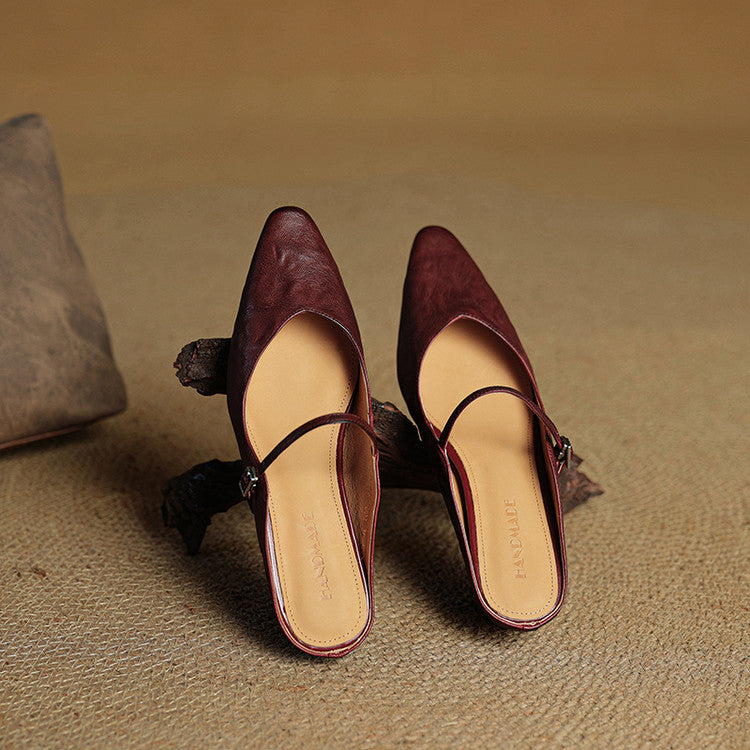 Brooklyn | Leather Mary Jane Mules