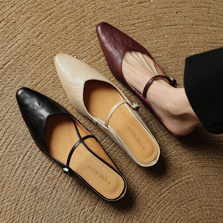 Brooklyn | Leather Mary Jane Mules