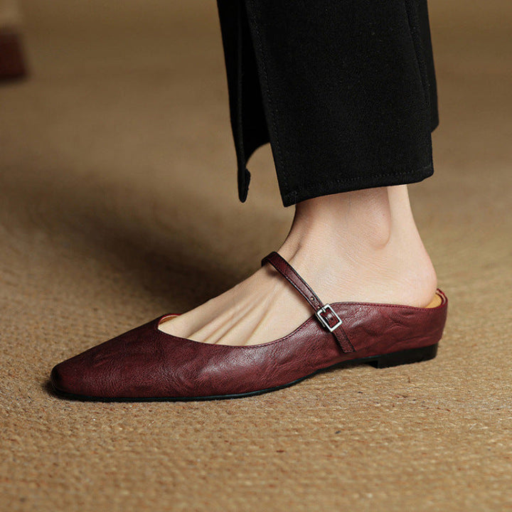Brooklyn | Leather Mary Jane Mules