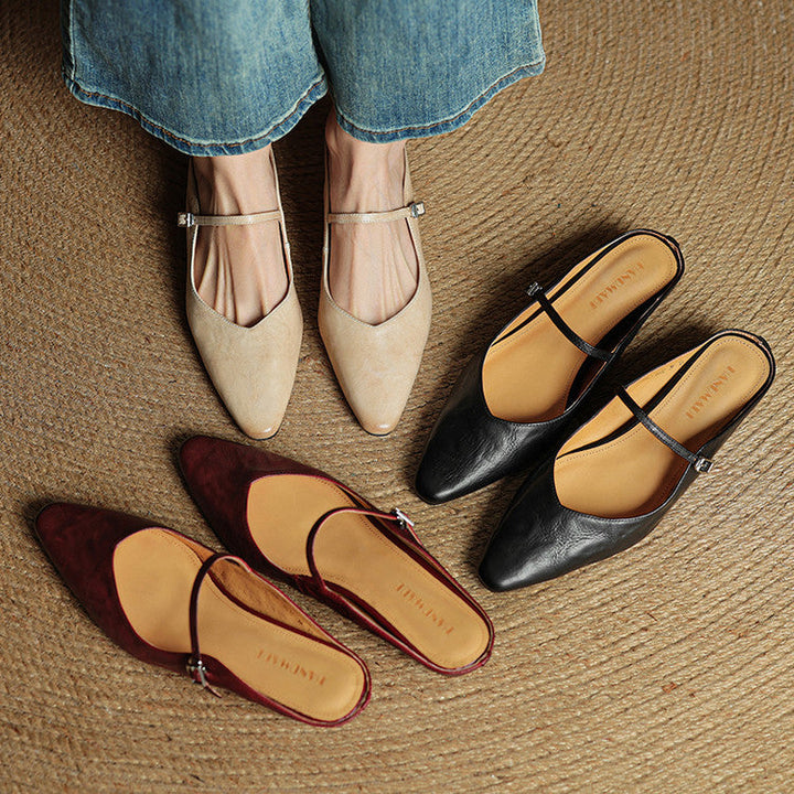 Brooklyn | Leather Mary Jane Mules