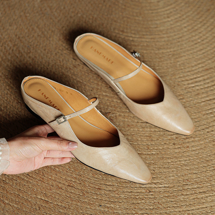 Brooklyn | Leather Mary Jane Mules