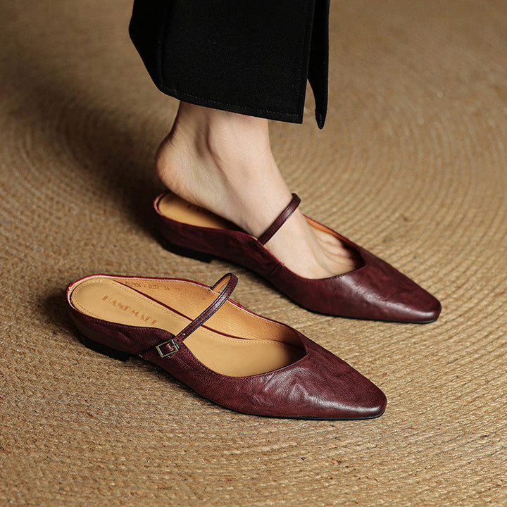 Brooklyn | Leather Mary Jane Mules