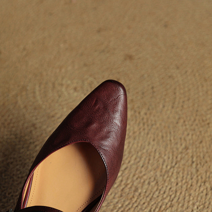 Brooklyn | Leather Mary Jane Mules