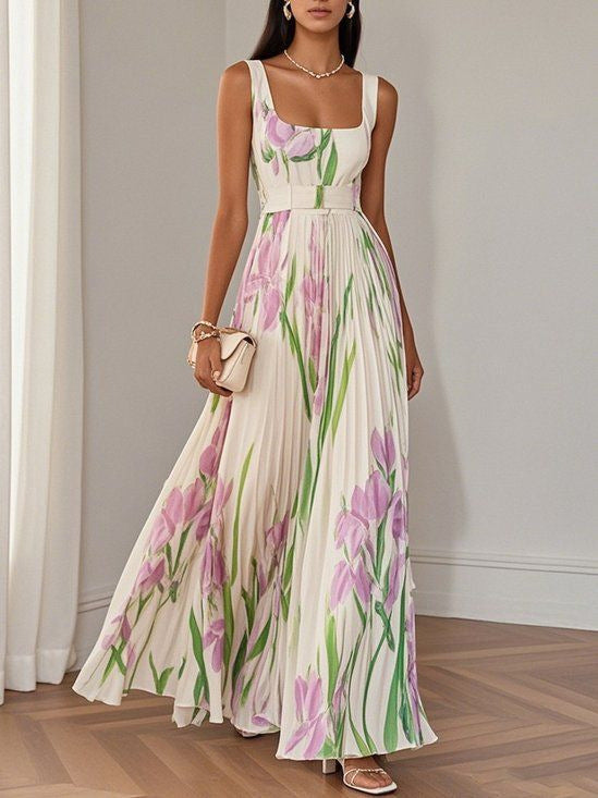 Hannah | Floral Pleated Dress
