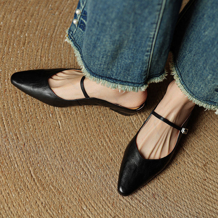 Brooklyn | Leather Mary Jane Mules
