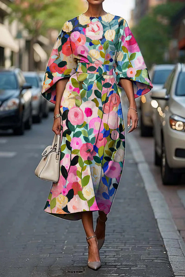 Elmyra | Floral Midi Dress
