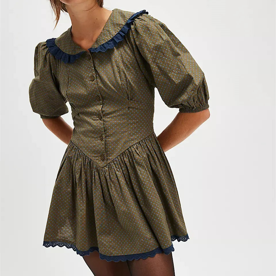 Lowie | Lace Collar Mini Dress