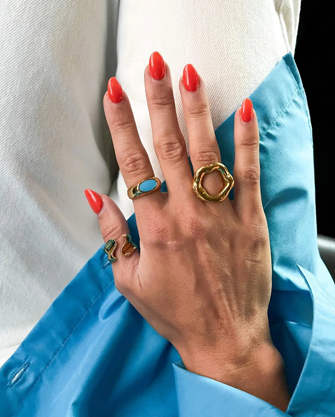 Ocean-Inspired Ring Set