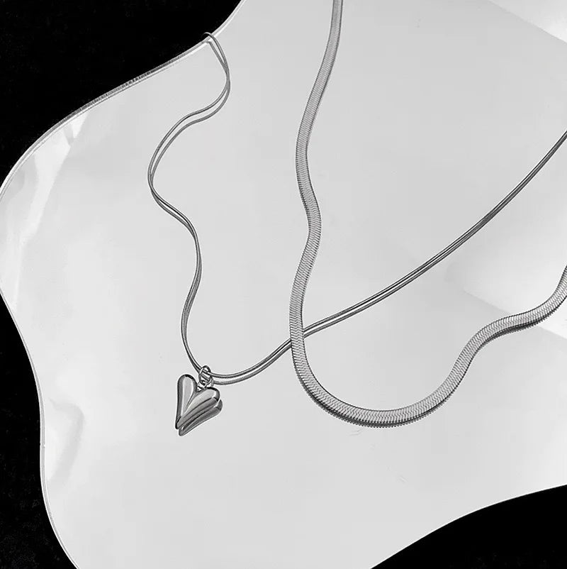 Clara | Double Heart Necklace