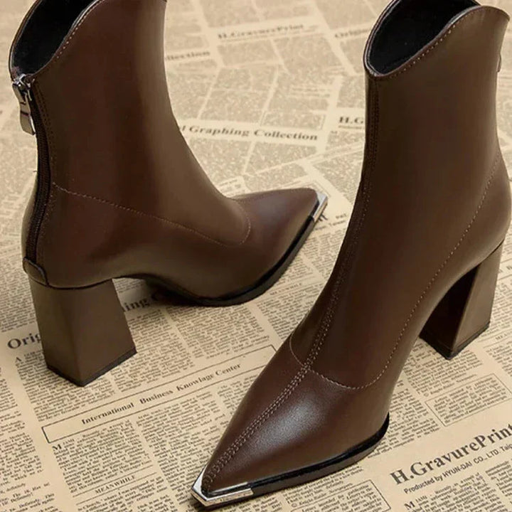 Maya | Chrome Toe Boots