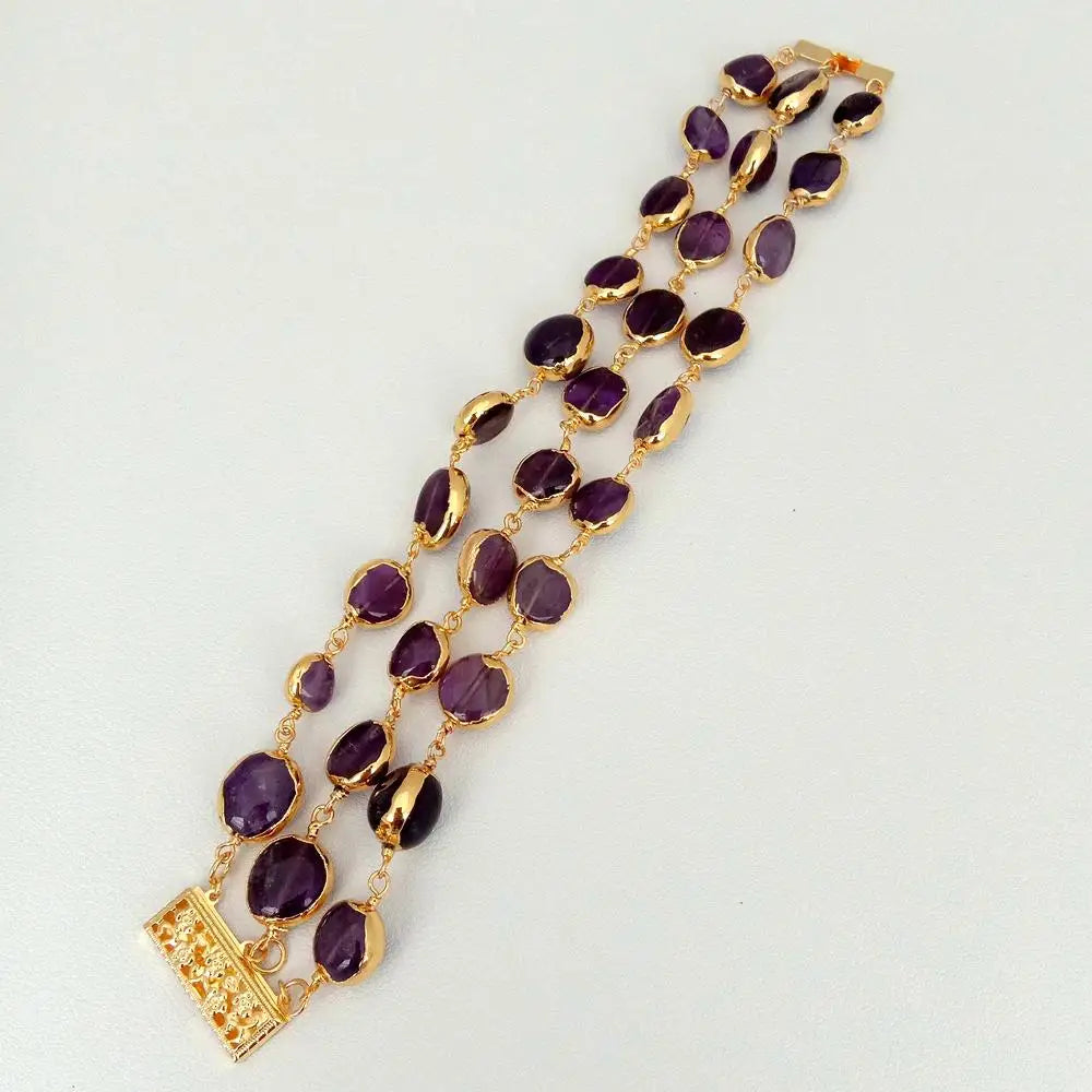 Amethyst Wrap Bracelet