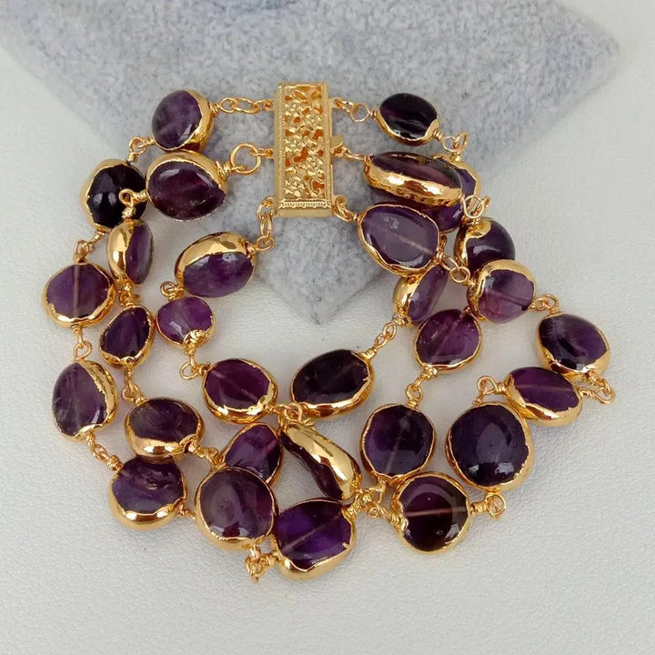 Amethyst Wrap Bracelet