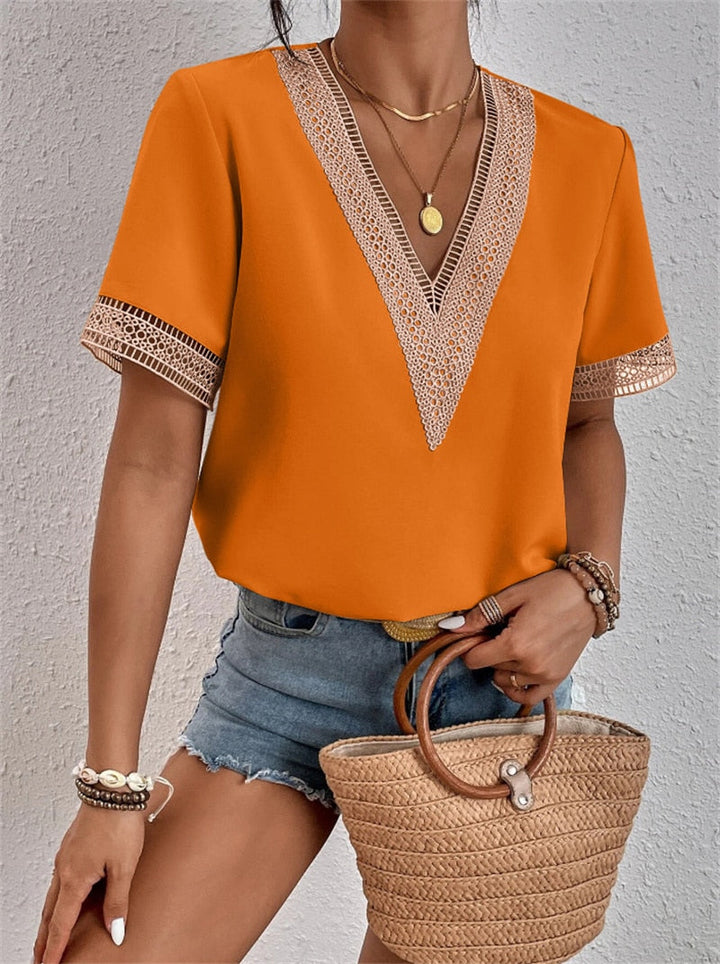 Vara | Lace Detail Blouse