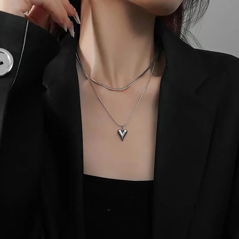 Clara | Double Heart Necklace