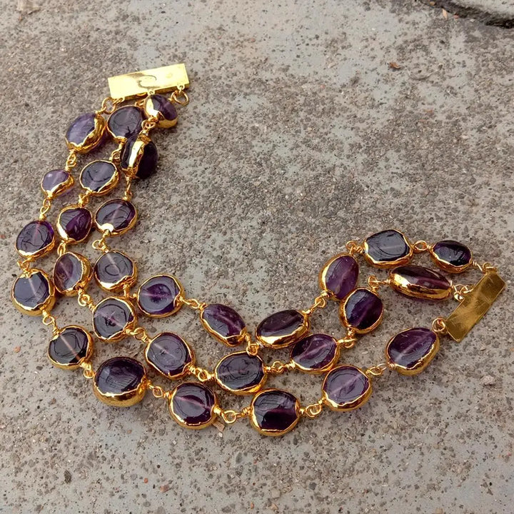 Amethyst Wrap Bracelet