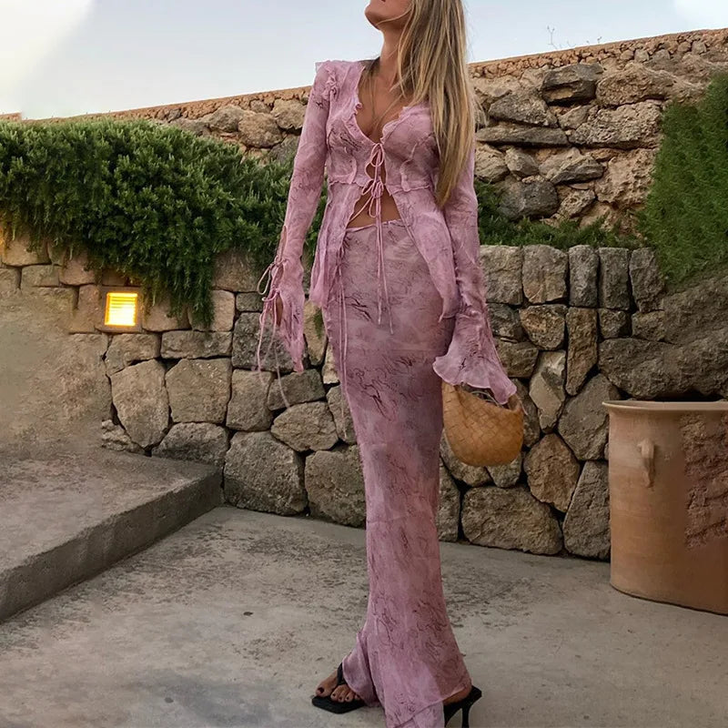 Courtney | Mesh Two-Piece Set