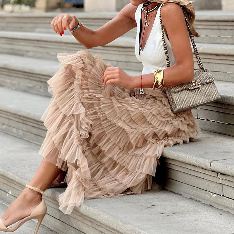 Velina | Layered Maxi Skirt