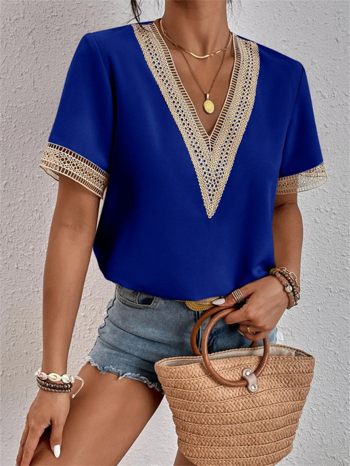 Vara | Lace Detail Blouse