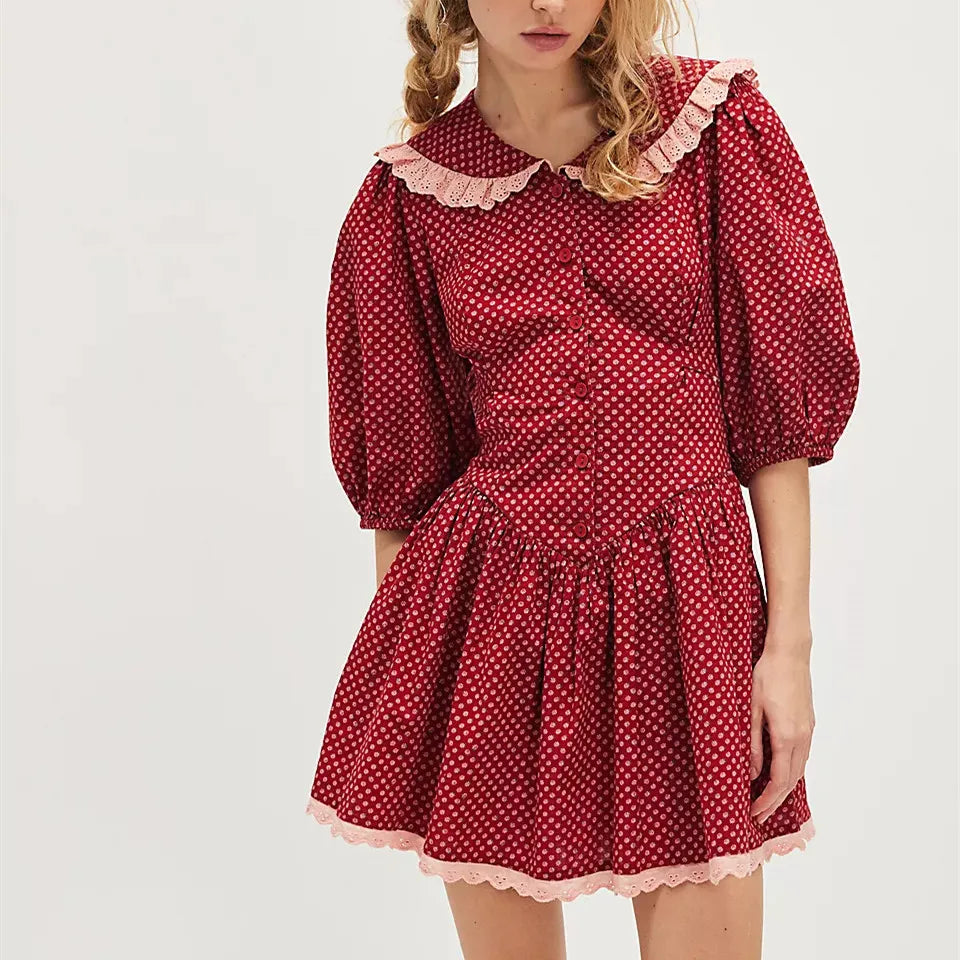Lowie | Lace Collar Mini Dress