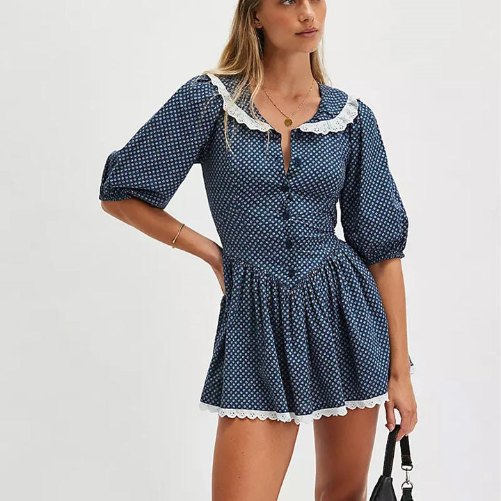 Lowie | Lace Collar Mini Dress