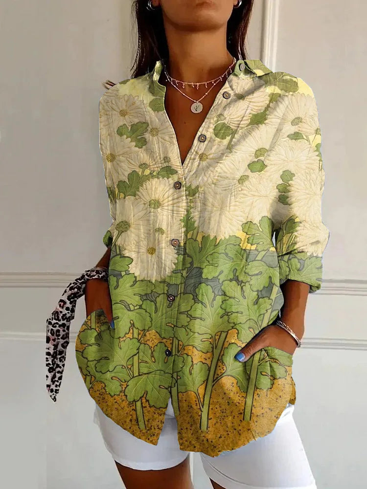 Kora | Floral Button Blouse