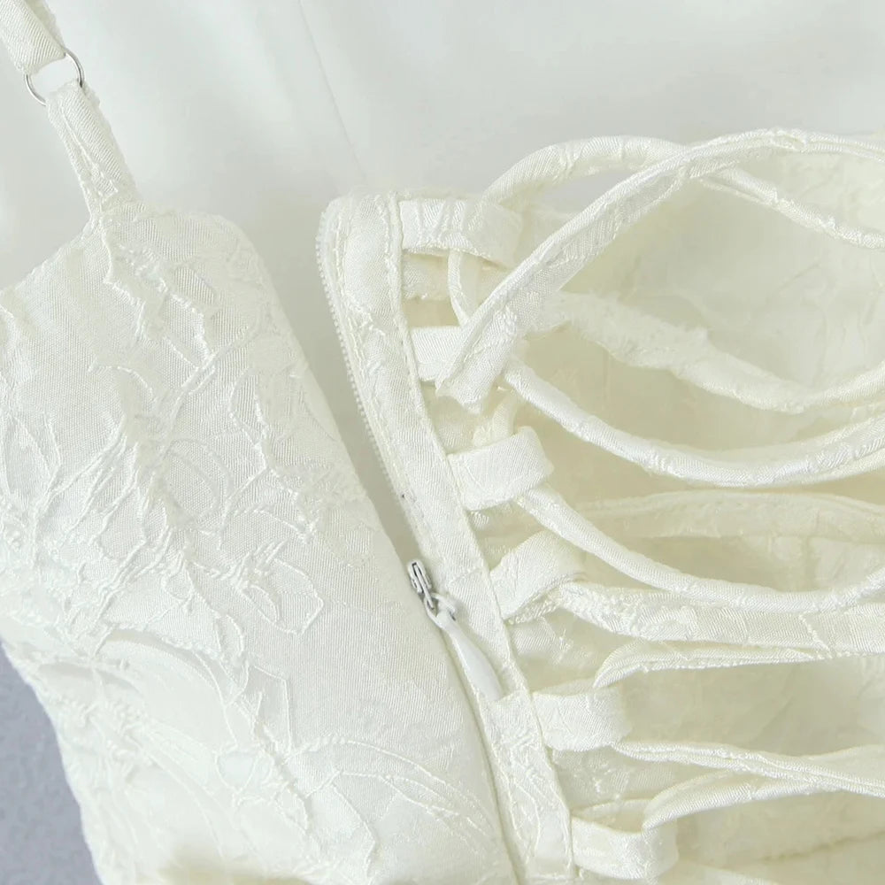Lola | Embroidered Bow Mini Dress