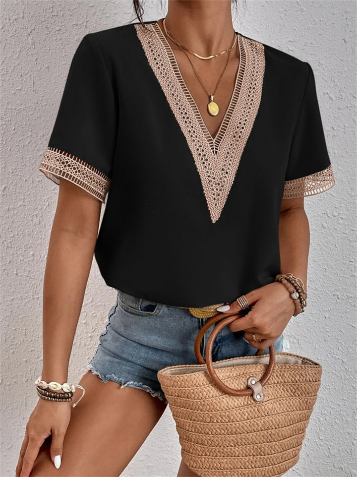 Vara | Lace Detail Blouse