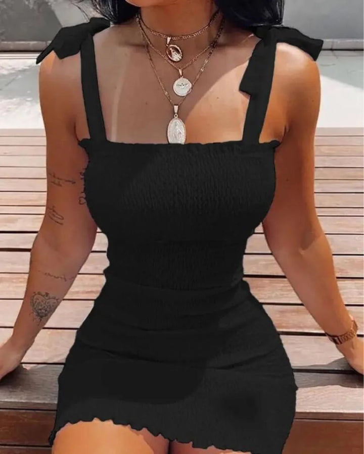 Nira | Smocked Strap Mini Dress