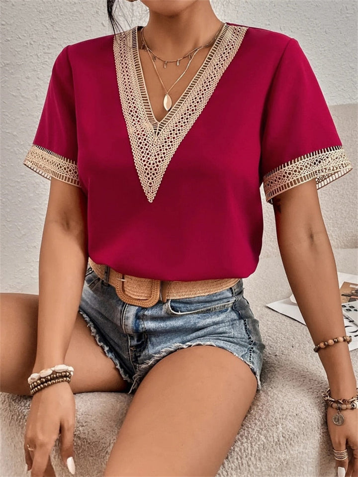 Vara | Lace Detail Blouse