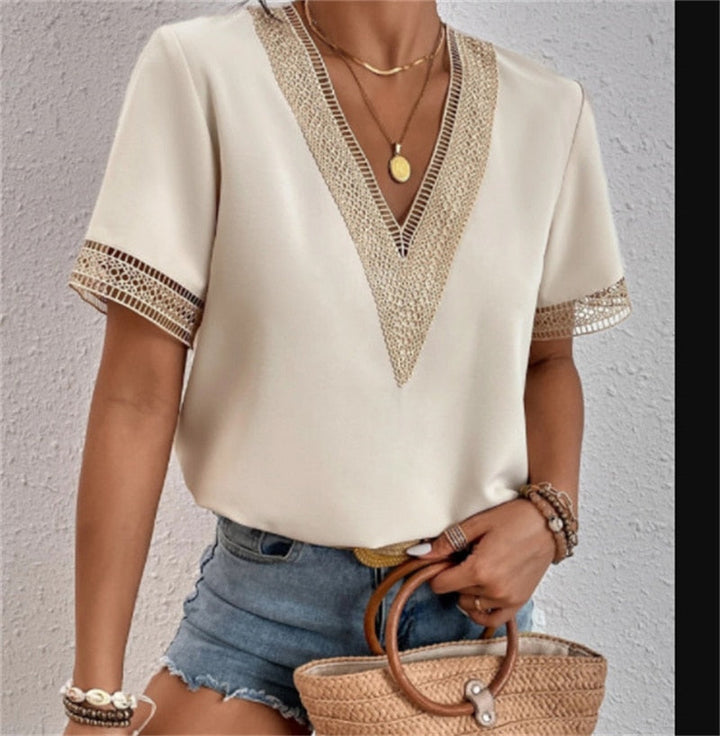 Vara | Lace Detail Blouse