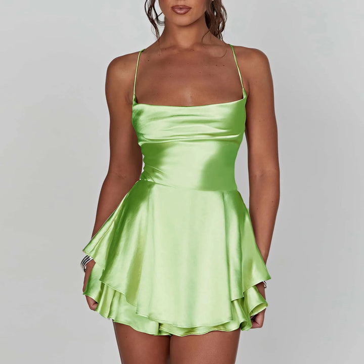 Velina | Cowl Neck Playsuit Dress