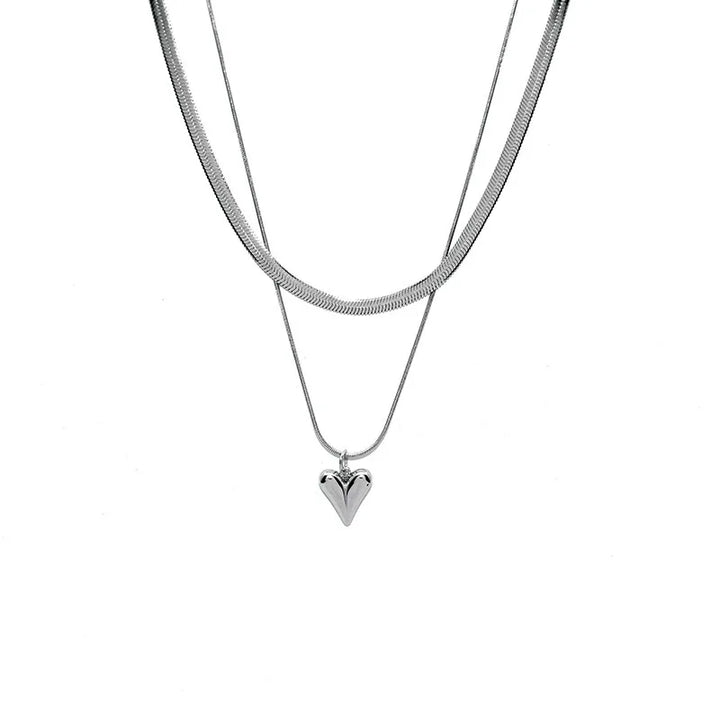 Clara | Double Heart Necklace