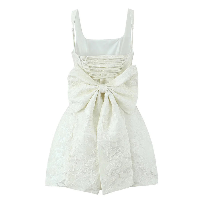 Lola | Embroidered Bow Mini Dress